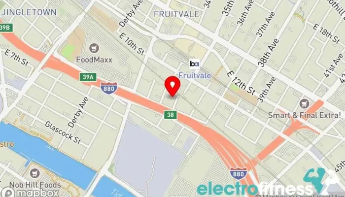 map of King's Boxing Gym Boxing gym in Oakland
