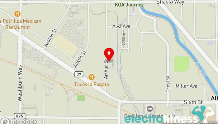 map of Klamath Basin Senior Citizens' Center Senior citizen center, Community center, Non-profit organization in Klamath Falls