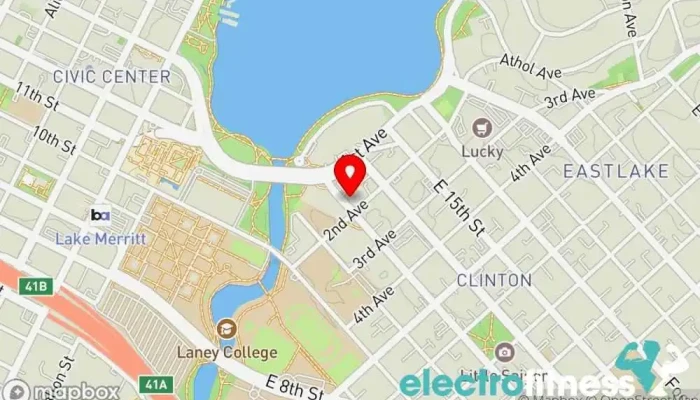 map of KO1 Roundhouse Fitness center in Oakland