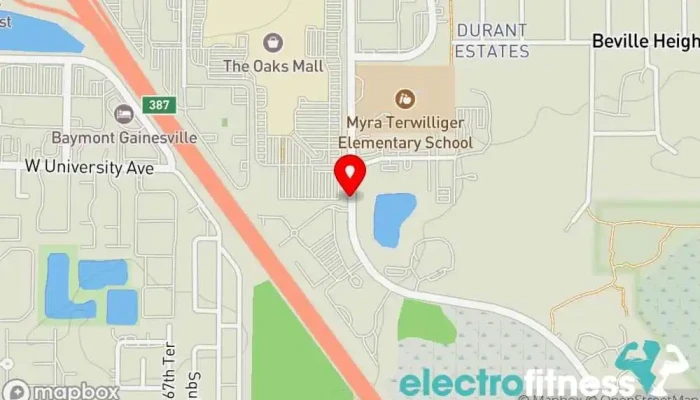 map of KTAPES Fitness center, Sporting goods store in Gainesville