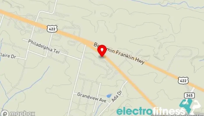 map of Kyle Myers Fitness Fitness center in Birdsboro