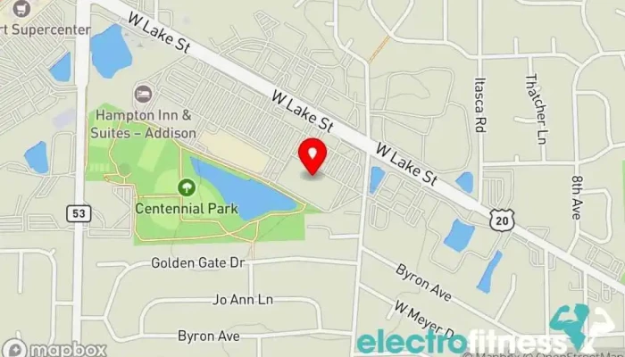 map of LA Fitness Gym, Fitness center, Personal trainer, Tanning salon in Addison