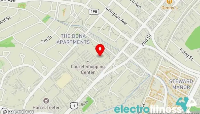 map of LA Fitness Gym in Laurel