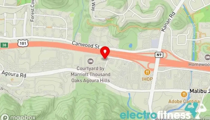 map of LA Fitness Gym in Agoura Hills