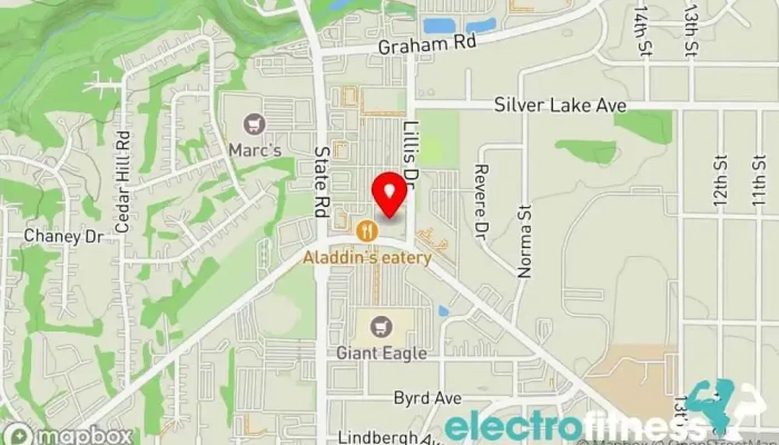 map of LA Fitness Gym in Cuyahoga Falls