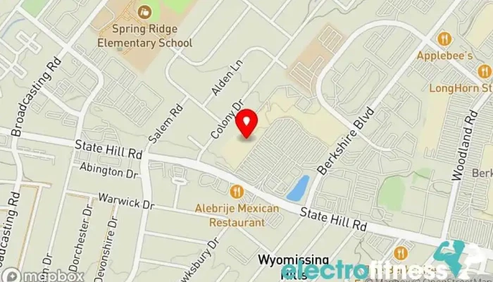 map of LA Fitness Gym in Wyomissing