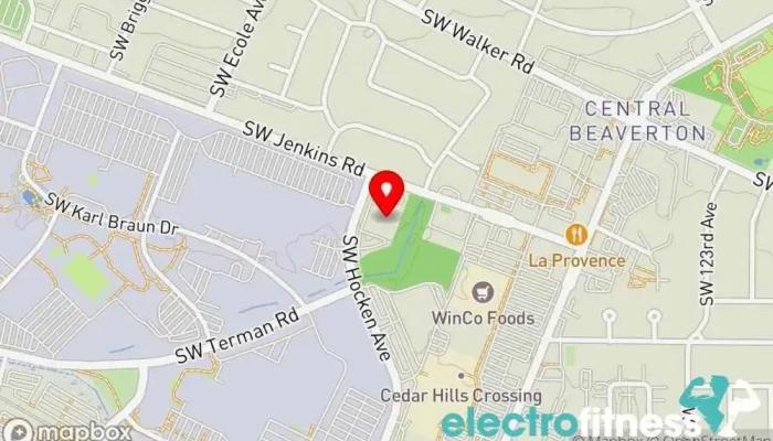 map of LA Fitness Gym in Beaverton
