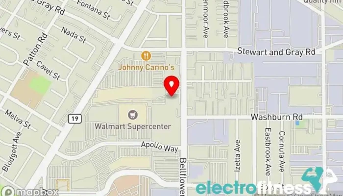 map of LA Fitness Gym in Downey
