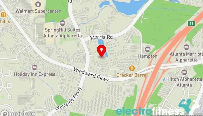 map of LA Fitness Gym in Alpharetta