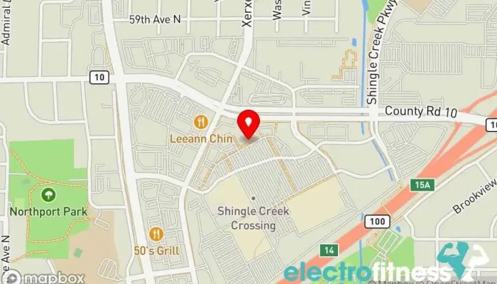 map of LA Fitness Gym in Brooklyn Center
