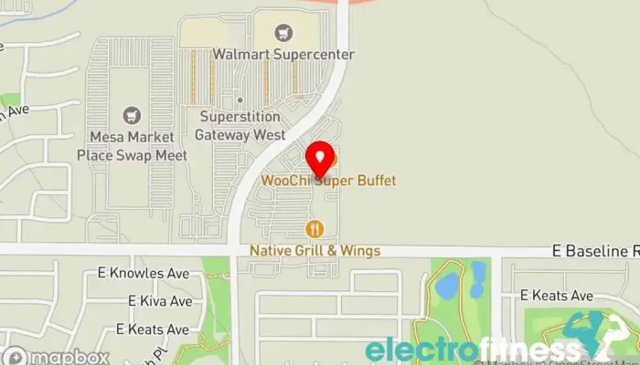 map of LA Fitness Gym in Mesa