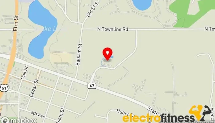 map of Lakeland Fitness & Golf LLC Fitness center in Woodruff