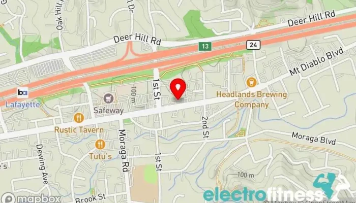 map of Lamorinda Crossfit Gym in Lafayette
