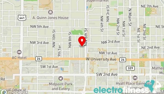 map of Layne Performance Gym, Fitness center, Physical fitness program, Sports complex, Weightlifting area in Gainesville