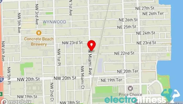 map of LEGACY Gym, Physical fitness program in Miami
