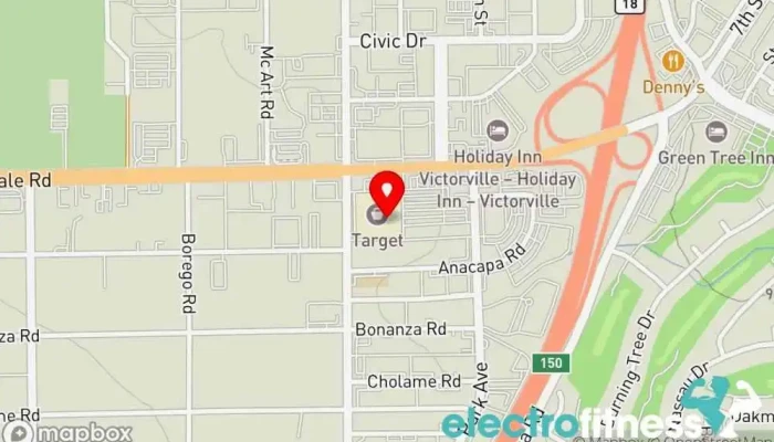 map of Legends Barbell Gym in Victorville