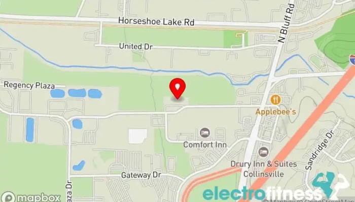 map of Leisure World Health Club Fitness center in Collinsville