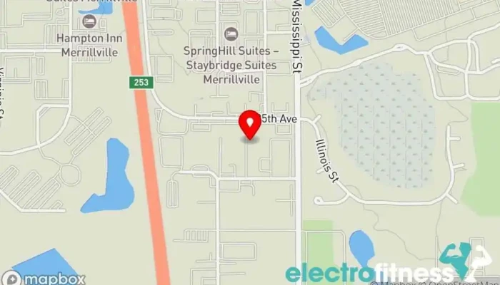 map of Life Power LLC Personal trainer, Physical fitness program in Merrillville
