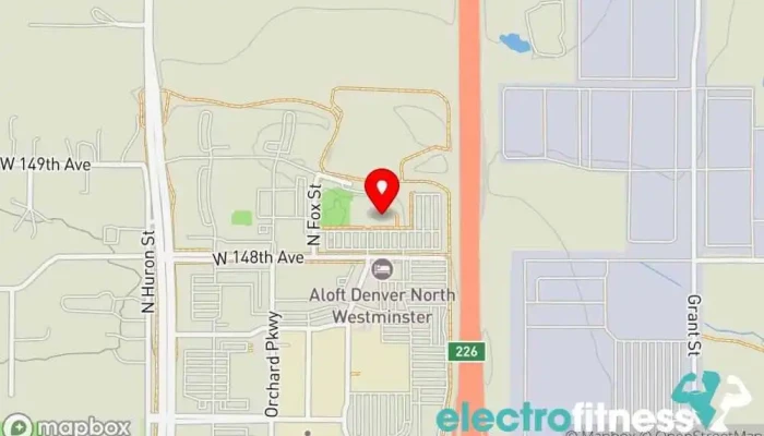 map of Life Time Gym, Basketball court, Fitness center, Indoor cycling, Indoor swimming pool, Personal trainer, Pickleball court, Pilates studio, Rock climbing gym, Yoga studio in Westminster