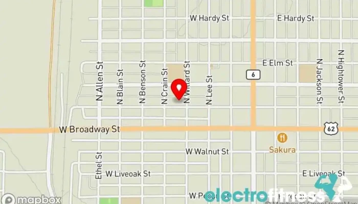 map of Mad Dawg Athletics Gym in Altus