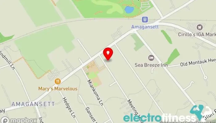map of Mandala Yoga Center for Healing Arts Yoga studio in Amagansett
