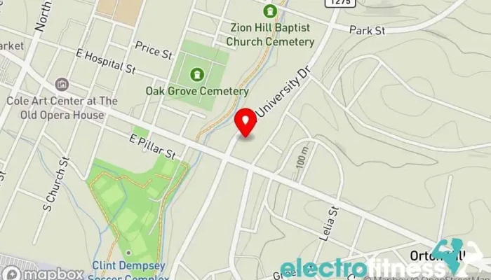 map of Martinez Martial Arts Martial arts school in Nacogdoches