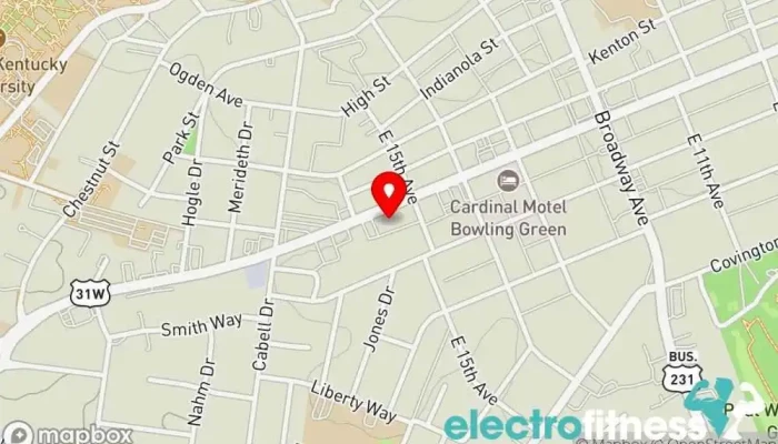 map of Marty Eubanks World Champion Karate Academy Karate school in Bowling Green