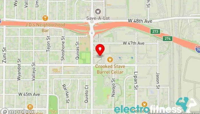 map of MASFIT Gym in Denver