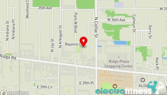 map of Match Point Sports & Fitness Tennis club, Gym, Personal trainer, Sauna, Tennis court, Tennis instructor in Griffith