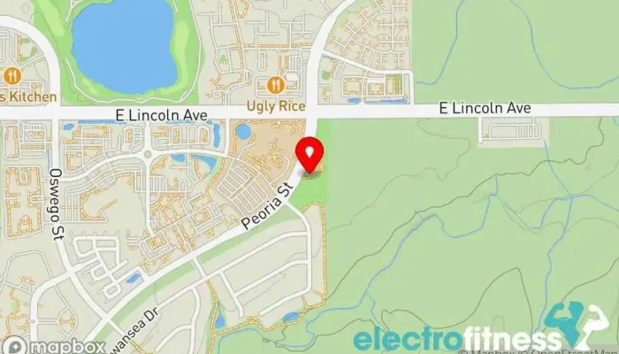 map of Meridian Commons Park Exercise Station Gym in Parker