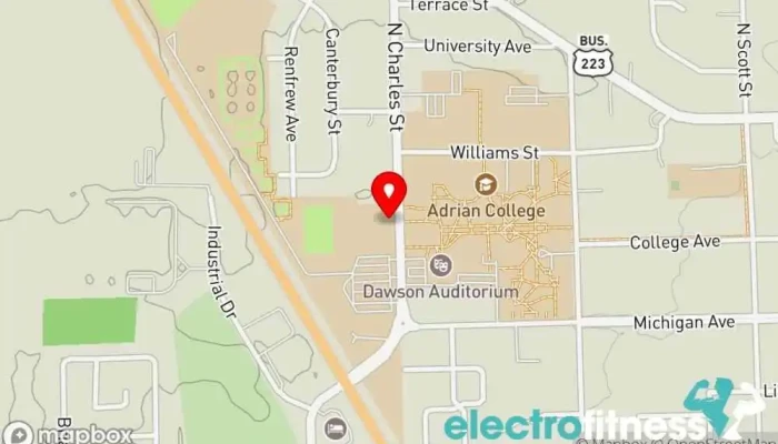 map of Merillat Sport & Fitness Center Gym, Entertainment and recreation, Physical therapist in Adrian