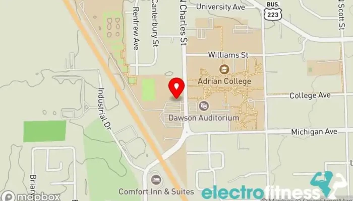 map of Merillat Sport & Fitness Center Parking Lot Parking lot in Adrian