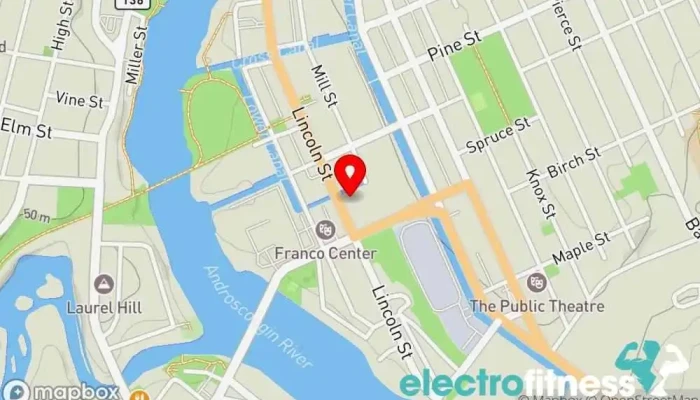 map of Metal Muse Aerial Fitness Fitness center in Lewiston