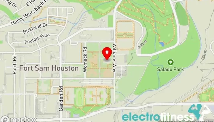 map of METC Fitness Center Fitness center in Fort Sam Houston