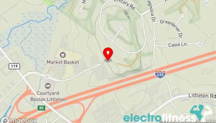map of MetroRock Littleton Rock climbing gym, Gym in Littleton