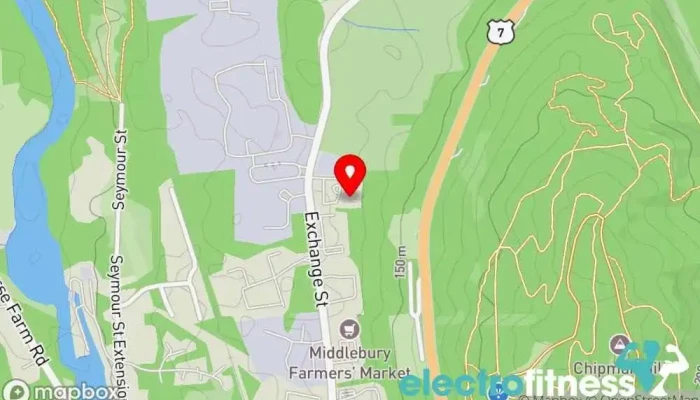 map of Middlebury Jazzercise at Vermont Sun Physical fitness program in Middlebury