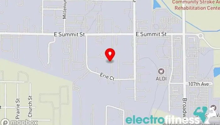 map of Midwest Gymnastics and Cheer Gymnastics center in Crown Point