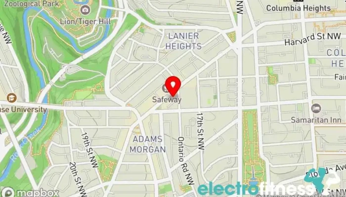 map of Mindful Movement DC Physical fitness program in Washington