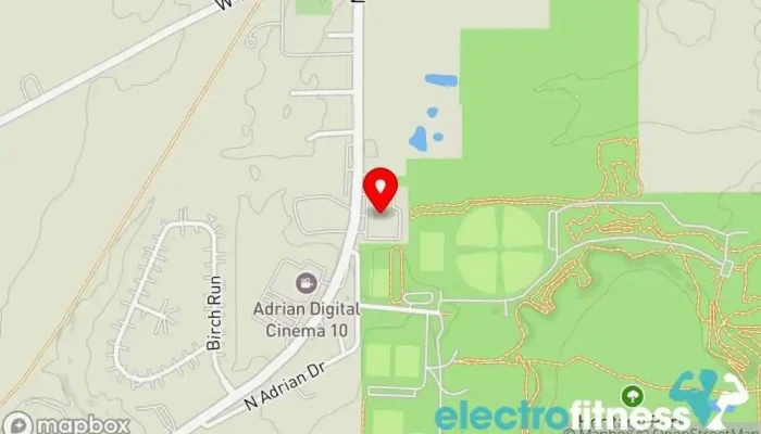 map of Mission Fitness Gym, Personal trainer, Weight loss service in Adrian