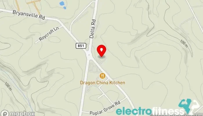 map of Model A Fitness Gym in Delta