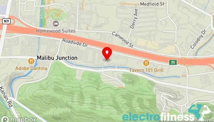 map of Modernize My Fight Self defense school, Fitness center, Kickboxing school, Muay Thai boxing gym in Agoura Hills