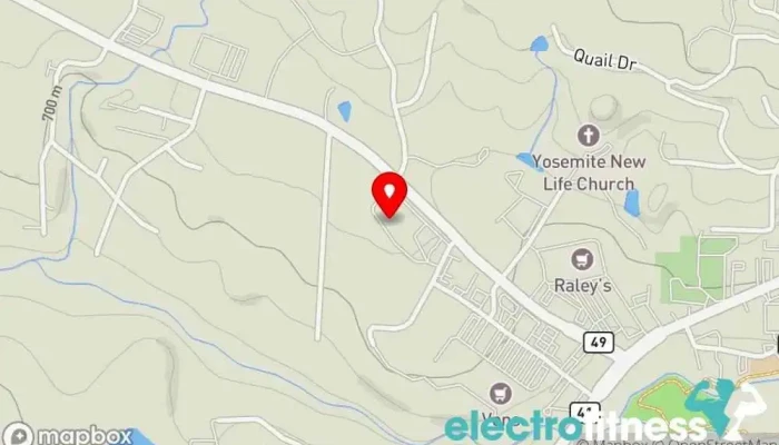 map of Mountain Muscle Gym in Oakhurst