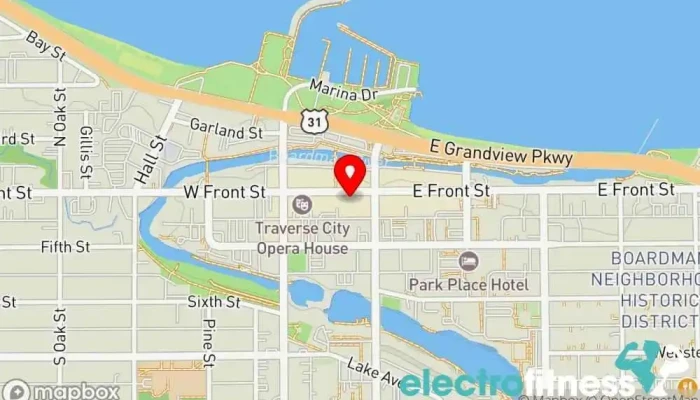map of Movement In Action Personal trainer, Health consultant, Physical fitness program in Traverse City