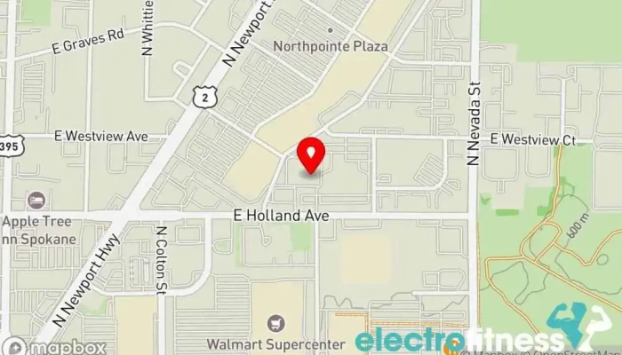 map of MUV Fitness North Spokane Gym, Fitness center, Personal trainer in Spokane