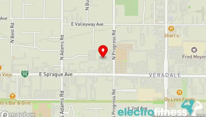 map of MUV Fitness Spokane Valley Gym, Fitness center, Personal trainer in Spokane Valley