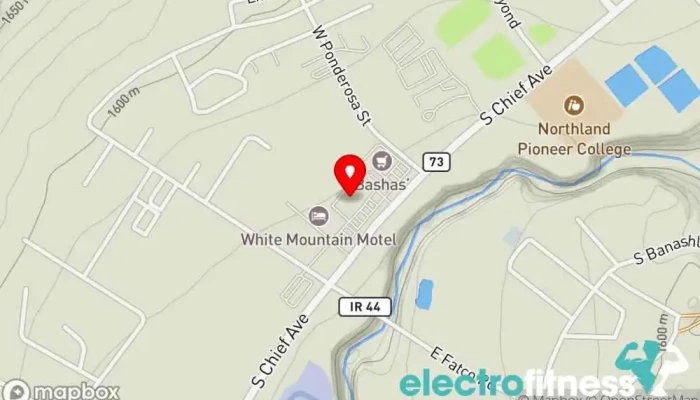 map of N'dee Bii Fitness Center Physical fitness program in Whiteriver
