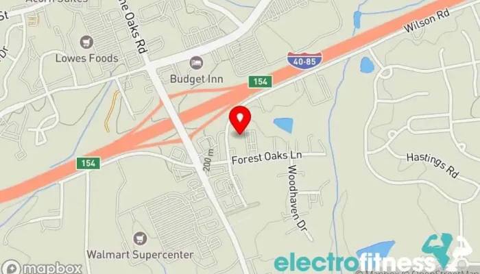 map of New Millennium Fitness Physical fitness program, Gym in Mebane