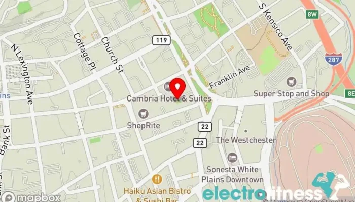 map of New York Sports Club Gym, Physical fitness program in White Plains