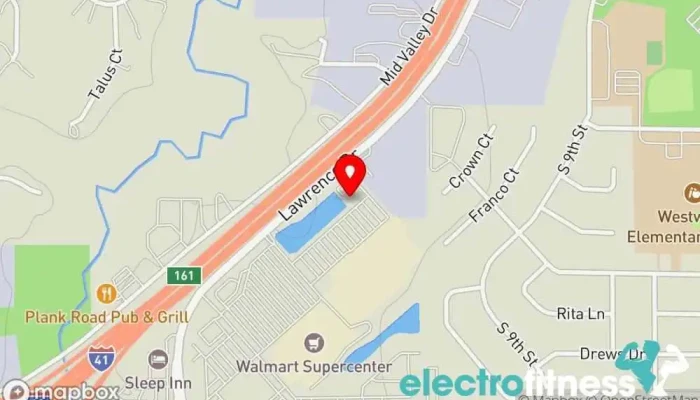 map of Next Level Fitness 24-7 Fitness center, Gym, Nutritionist, Tanning salon in De Pere