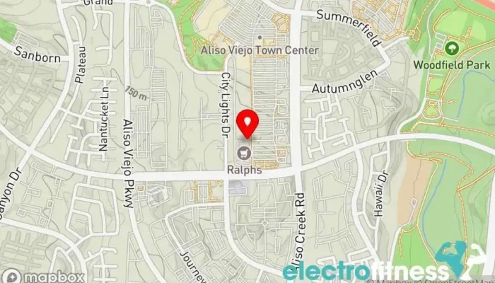 map of NHE Fitness center in Aliso Viejo